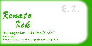 renato kik business card